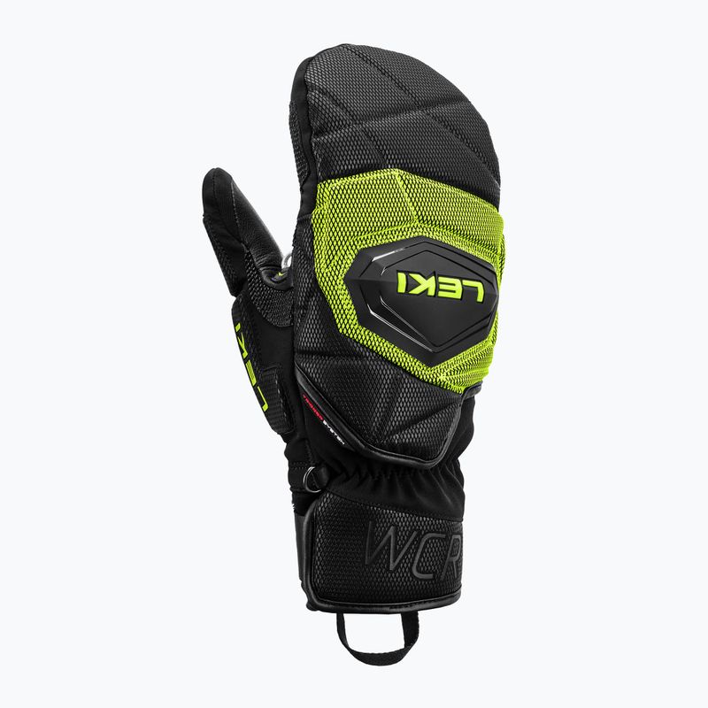 Pánske lyžiarske rukavice LEKI WCR Coach 3D Mitt black/ice lemon 2