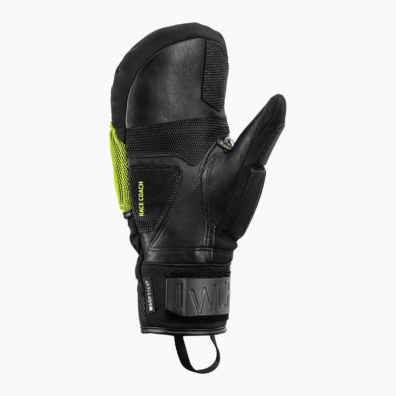 Pánske lyžiarske rukavice LEKI WCR Coach 3D Mitt black/ice lemon 3