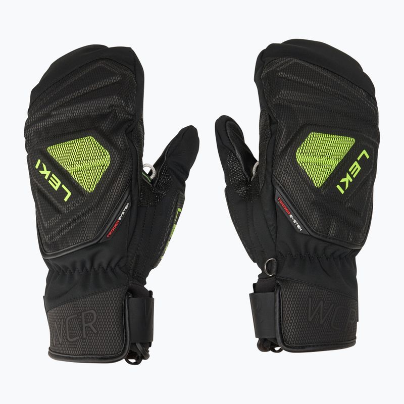 Pánske lyžiarske rukavice LEKI WCR C-Tech 3D Mitt black/ ice lemon 2