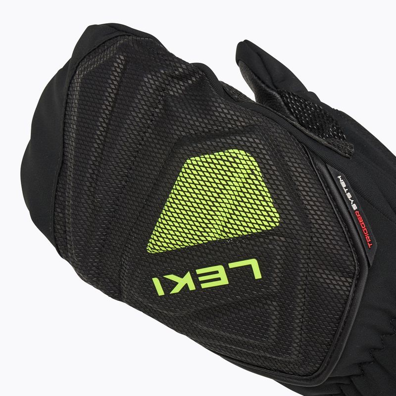 Pánske lyžiarske rukavice LEKI WCR C-Tech 3D Mitt black/ ice lemon 5