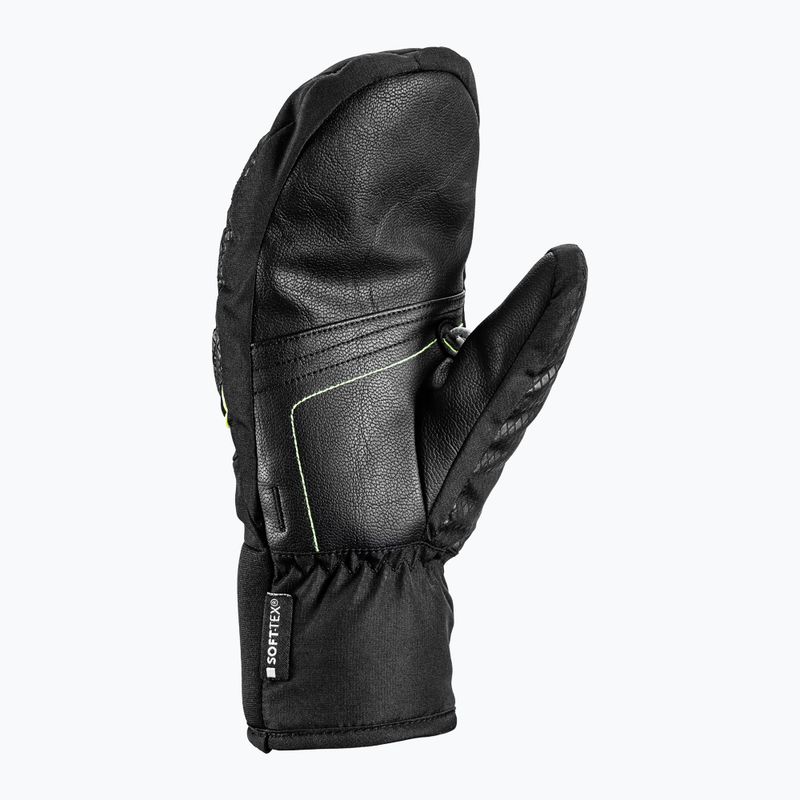 Detské lyžiarske rukavice LEKI WCR Team 3D Junior Mitt black/ ice lemon 9