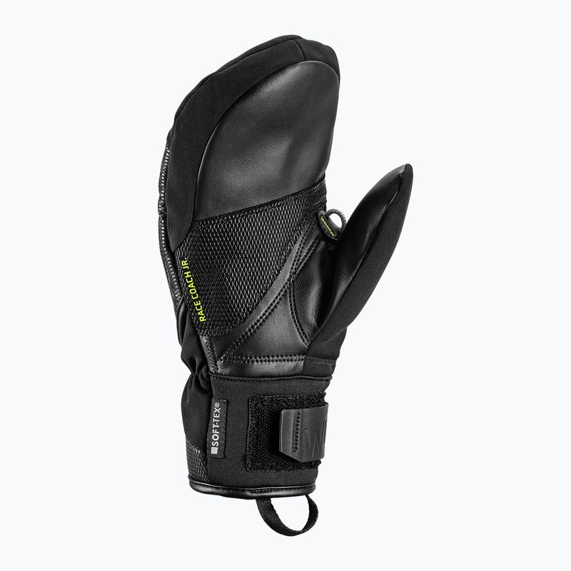 Detské lyžiarske rukavice LEKI WCR C-Tech 3D Junior Mitt black/ice lemon 3