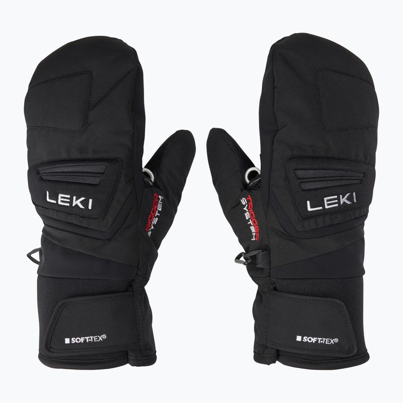 Detské lyžiarske rukavice LEKI Griffin 3D Junior Mitt black 2