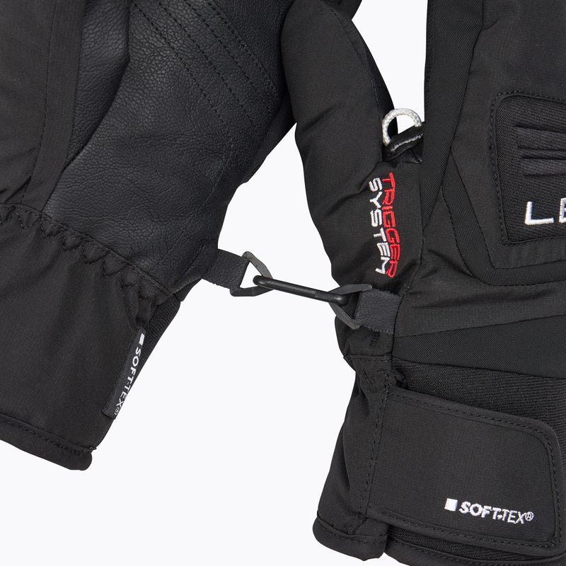 Detské lyžiarske rukavice LEKI Griffin 3D Junior Mitt black 5