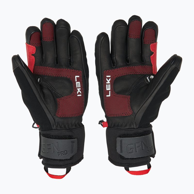 Pánske lyžiarske rukavice LEKI Griffin Pro 3D black/ red/ white 2