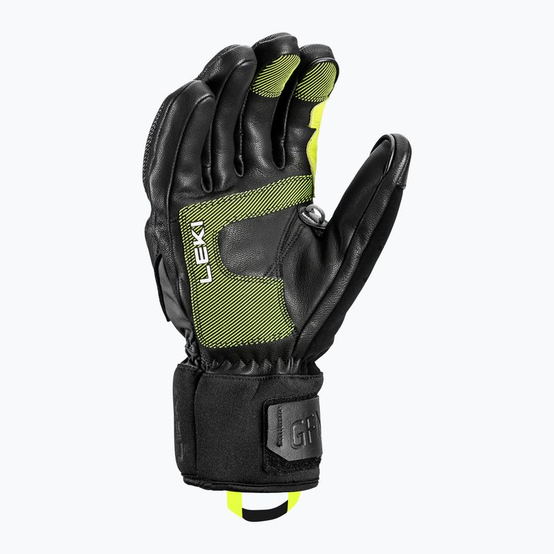 Pánske lyžiarske rukavice LEKI Griffin Pro 3D black/neon 6