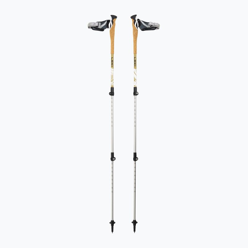 Trekingové palice LEKI Cross Trail TA white/goldbrown/black