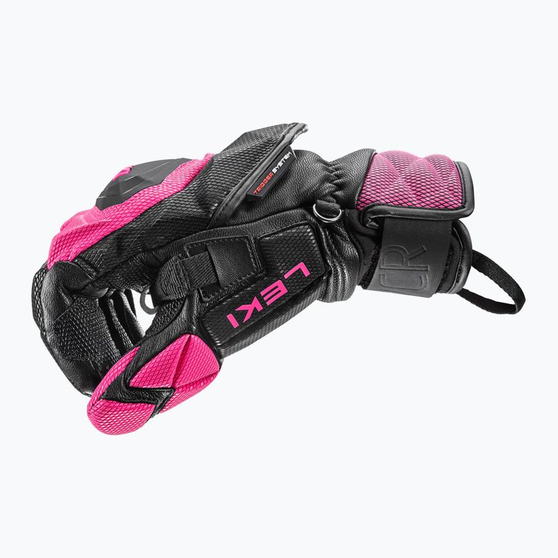 Dámske lyžiarske rukavice LEKI WCR Venom SL 3D black/pink 10