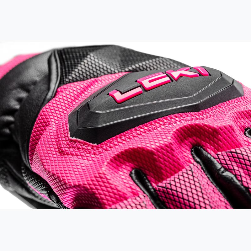 Dámske lyžiarske rukavice LEKI WCR Venom SL 3D black/pink 12