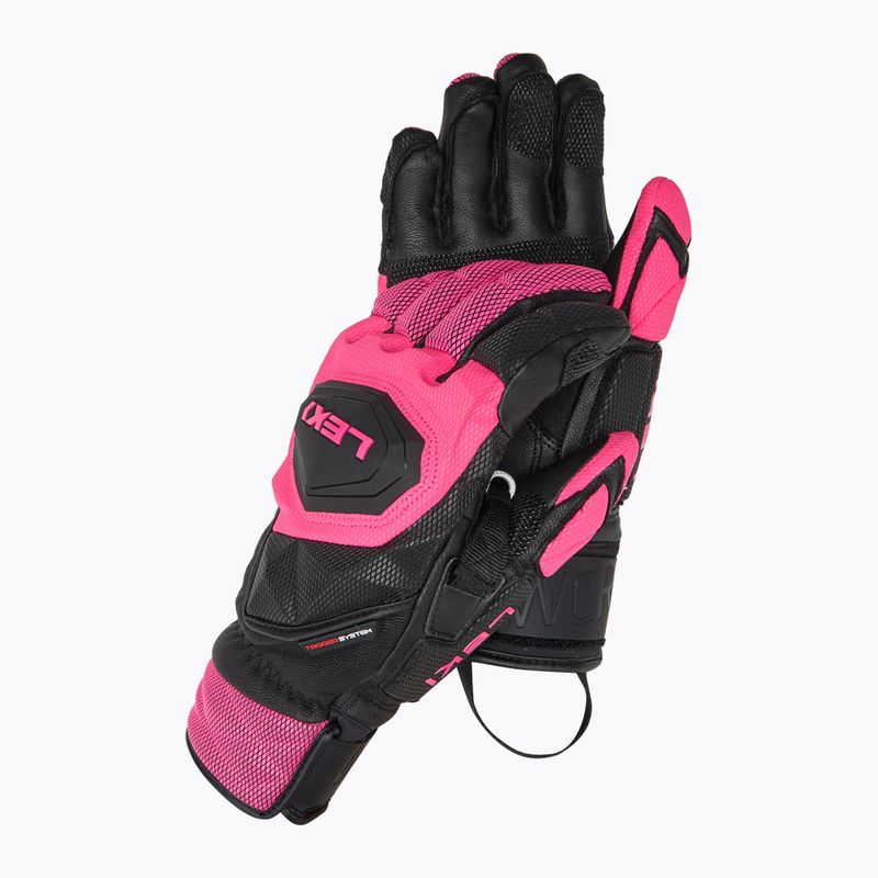 Dámske lyžiarske rukavice LEKI WCR Venom SL 3D black/pink