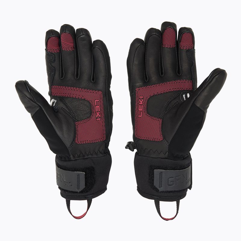 Dámske lyžiarske rukavice LEKI Griffin Pro 3D black/ rose 2