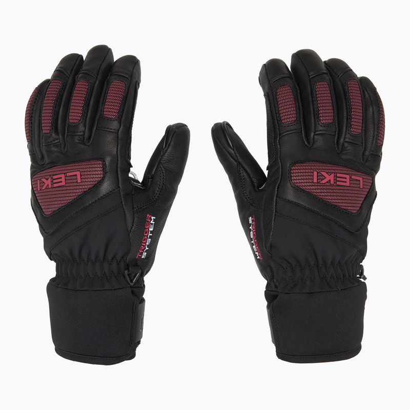 Dámske lyžiarske rukavice LEKI Griffin Pro 3D black/ rose 3