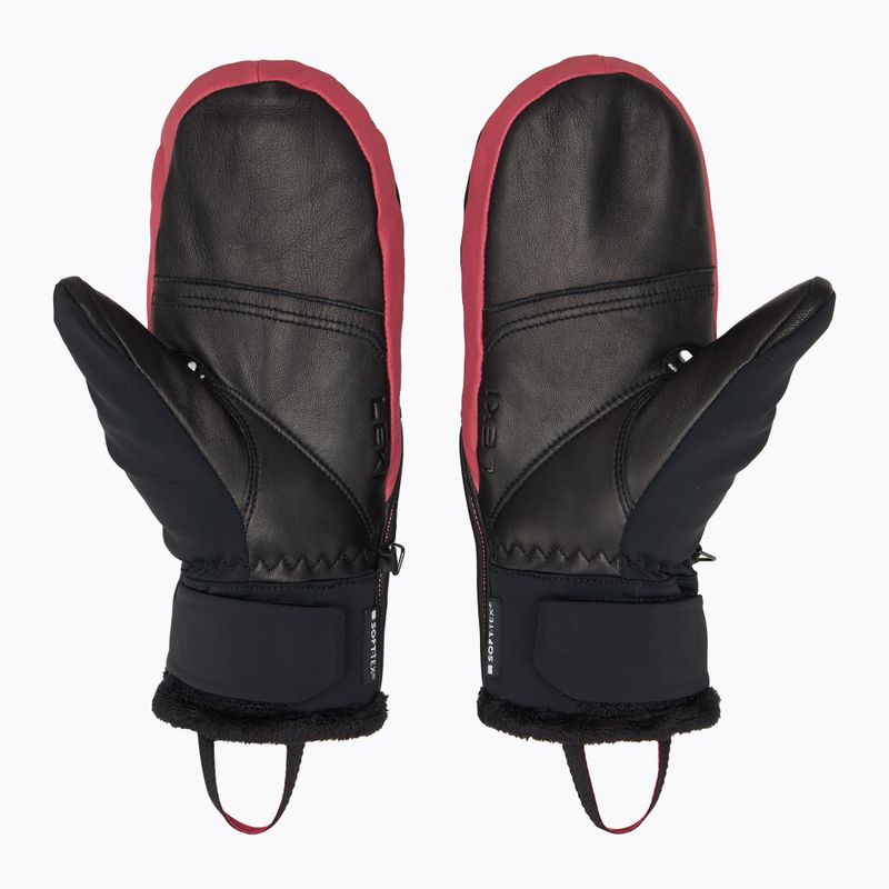 Dámske lyžiarske rukavice LEKI Vallarta 3D Mitt black/ rose 2
