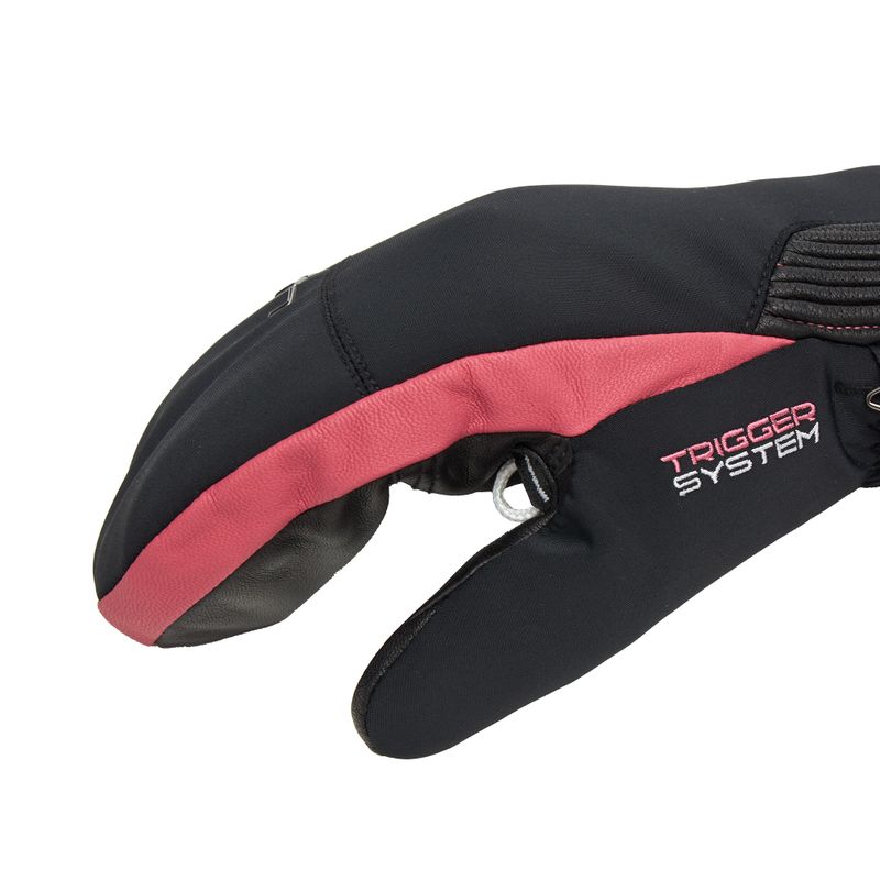 Dámske lyžiarske rukavice LEKI Vallarta 3D Mitt black/ rose 5