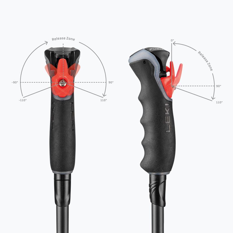 Lyžiarske palice LEKI Artena Airfoil 3D black/dark anthracite/rose gold 7