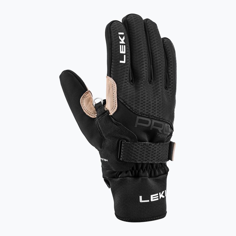 Rukavice na bežecké lyžovanie LEKI PRC Premium ThermoPlus Shark black/sand 2
