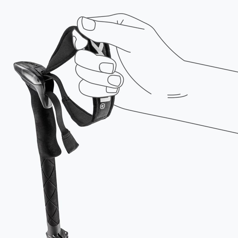 Trekingové palice LEKI Sherpa FX Carbon Strong black/naturalcarbon/light anthracite 6