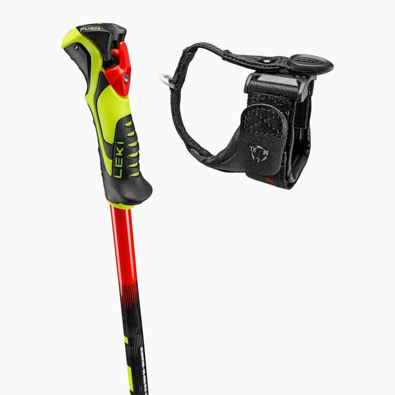 Detské lyžiarske palice LEKI WCR Evo Lite SL TR bright red/black/neon yellow 4