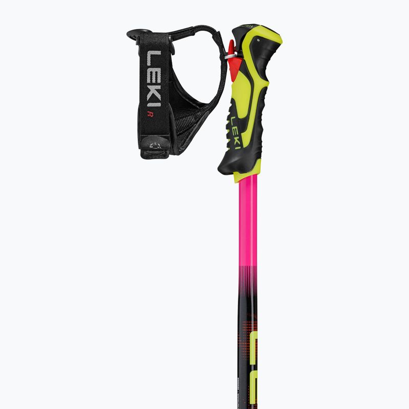 Detské lyžiarske palice LEKI WCR Evo Lite SL TR neon pink/black/neon yellow 3