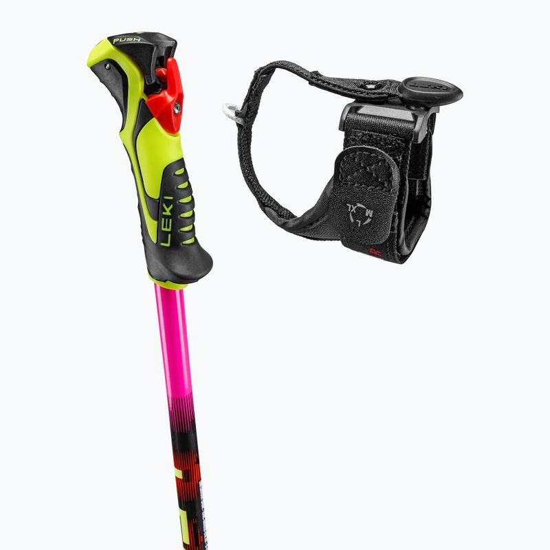 Detské lyžiarske palice LEKI WCR Evo Lite SL TR neon pink/black/neon yellow 4