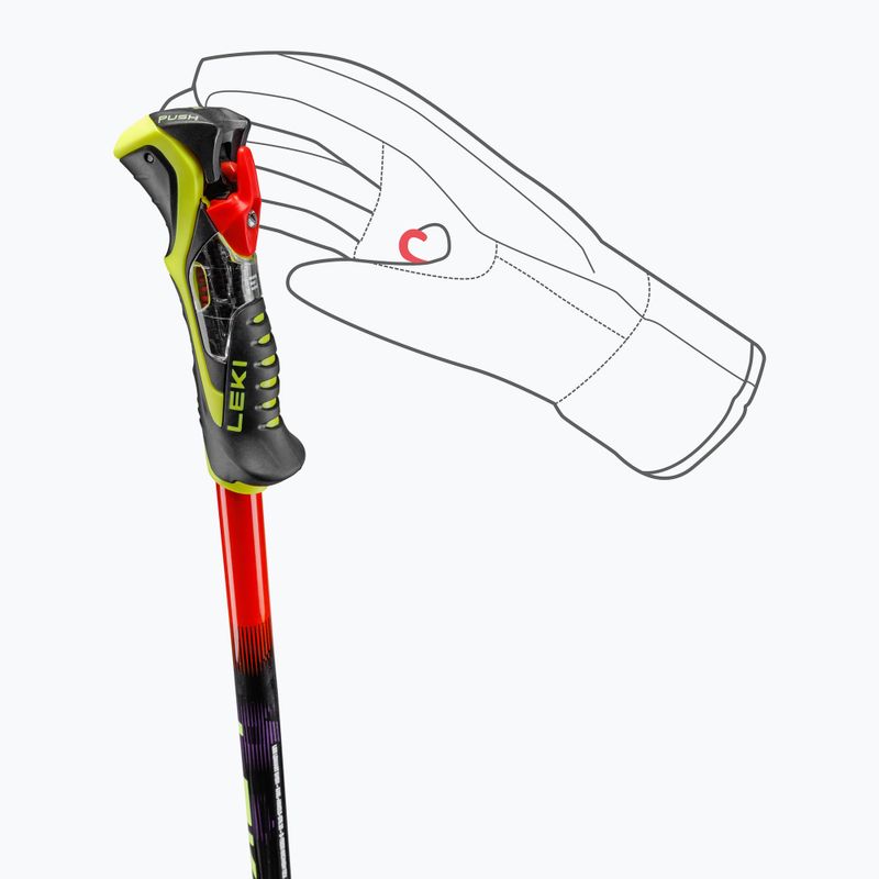 Lyžiarske palice LEKI WCR Pro SL TR bright red/black/neon yellow 6