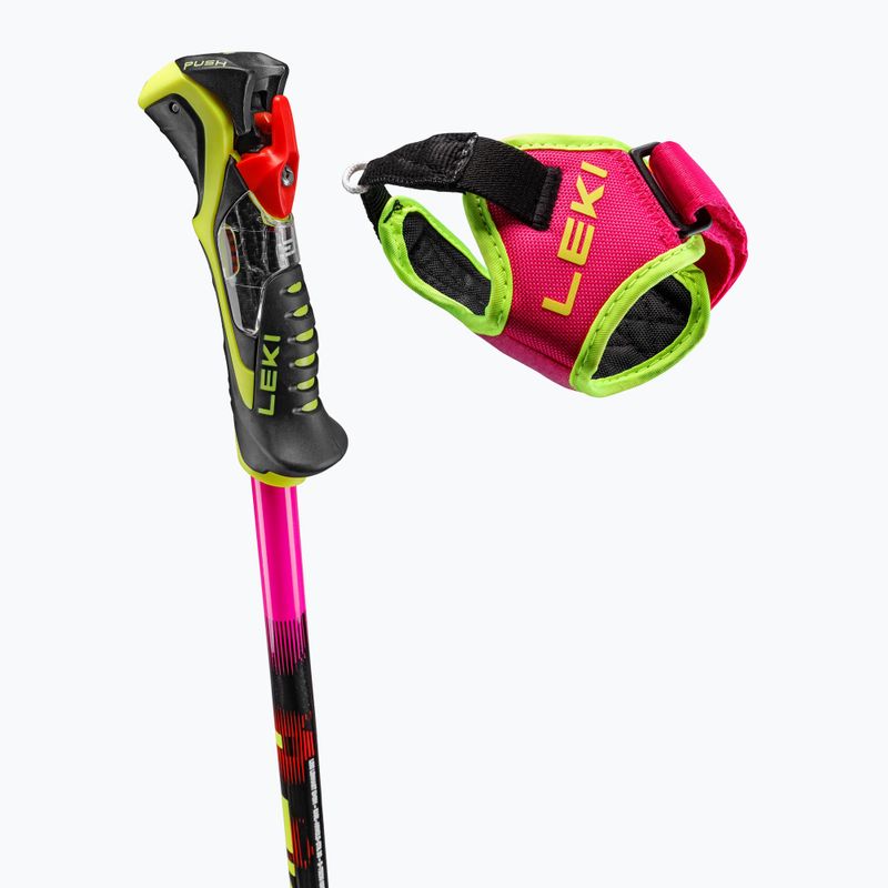 Detské lyžiarske palice LEKI WCR Pro Lite SL TR neon pink/black/neon yellow 4
