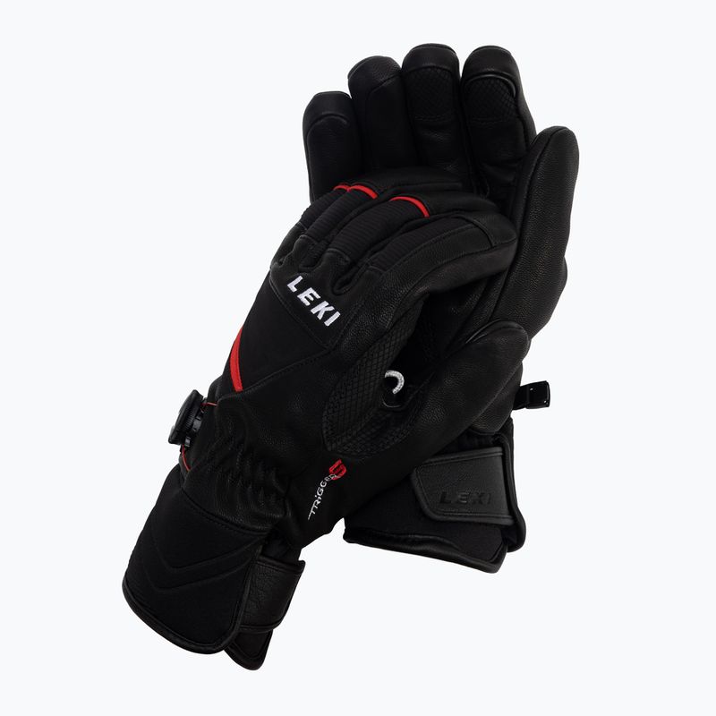 LEKI Griffin Tune S Boa pánske lyžiarske rukavice black/red 649808302080
