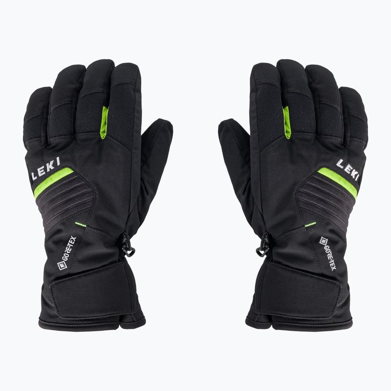 Lyžiarske rukavice LEKI Spox GTX black-green 650808303080 2