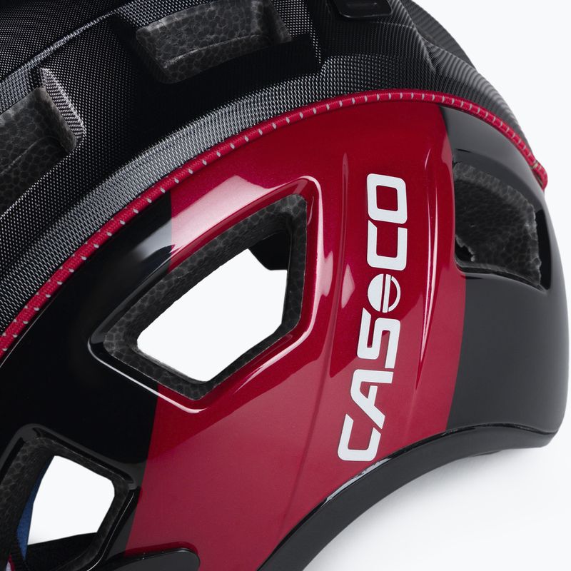 Cyklistická prilba CASCO MTBE 2 čierno-červená 04.1325 7
