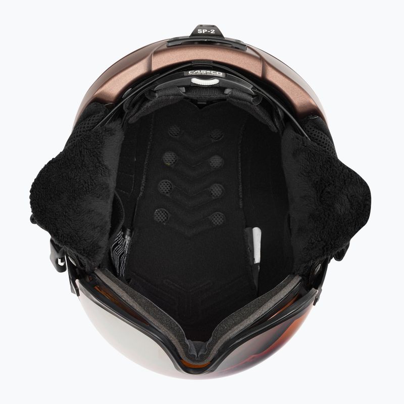 Lyžiarska prilba CASCO SP-2 Carbonic Visor brown 07.3733 5