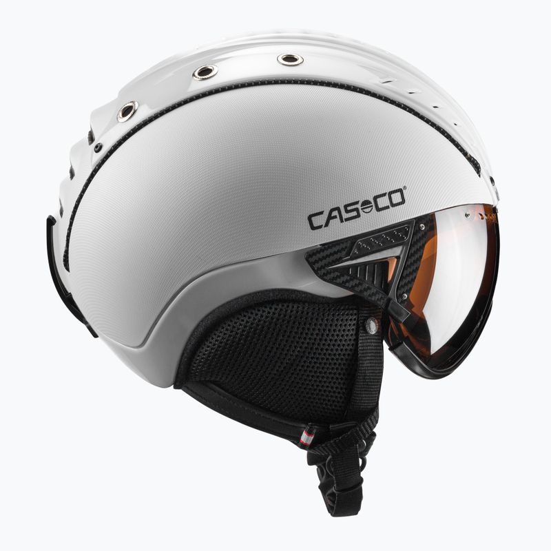 Lyžiarska prilba CASCO SP-2 Carbonic Visor white 07.3737 4