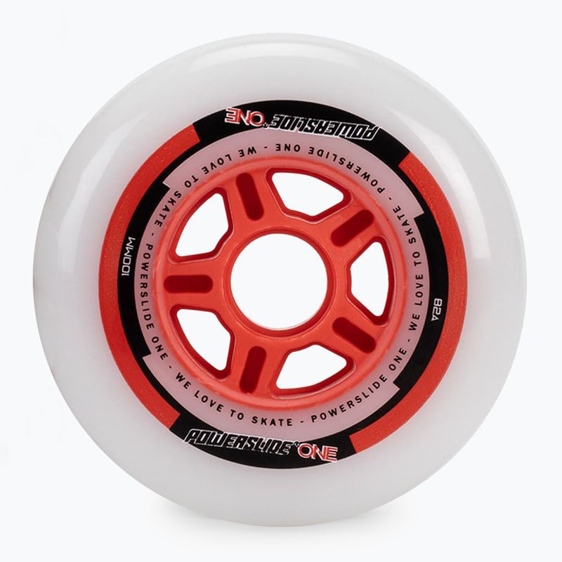 Powerslide PS One Spacer/Bearings kolieska pre kolieskové korčule 100mm/82A 8 ks biela 905302