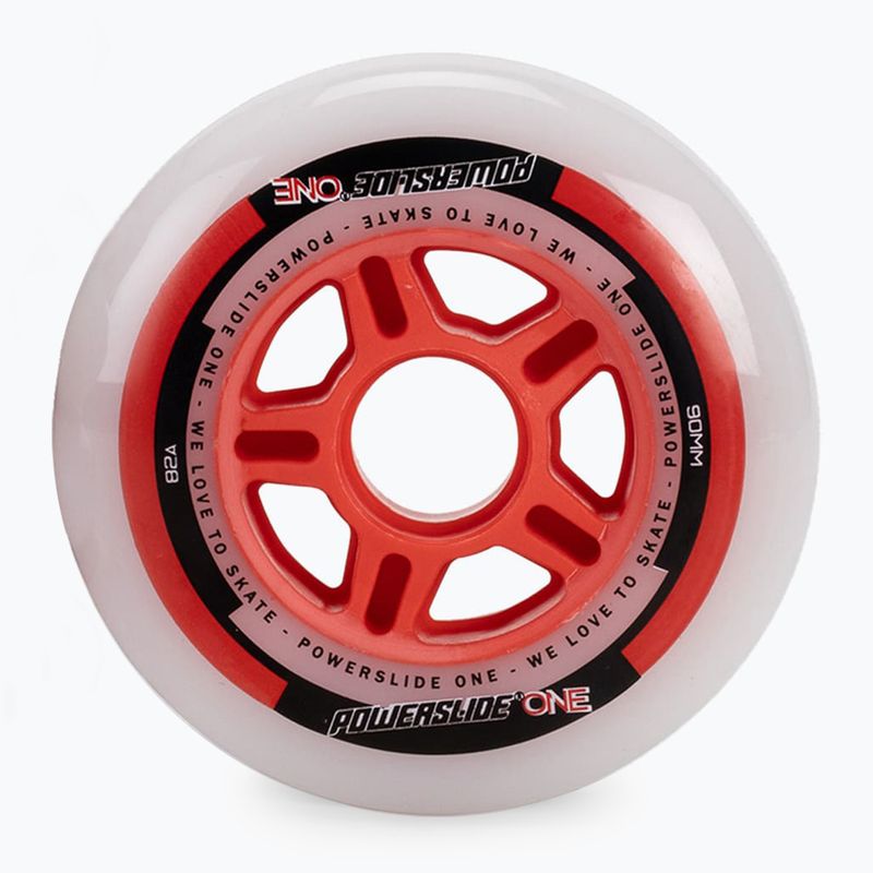 Powerslide PS One Spacer/Bearings kolieska pre kolieskové korčule 8 ks. 90mm/82A biela 905304
