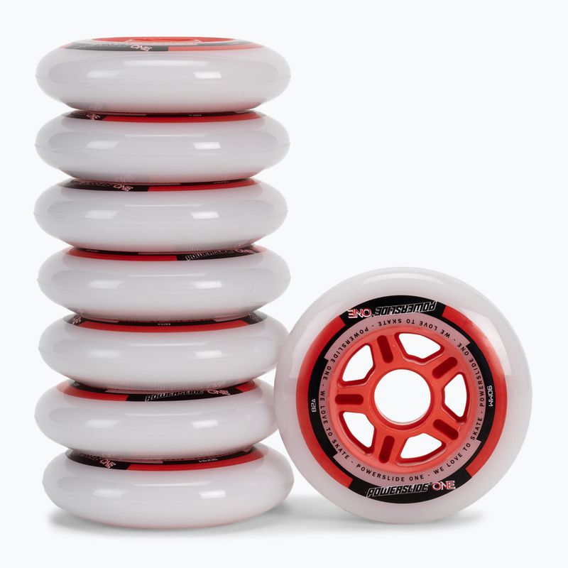 Powerslide PS One Spacer/Bearings kolieska pre kolieskové korčule 8 ks. 90mm/82A biela 905304 2
