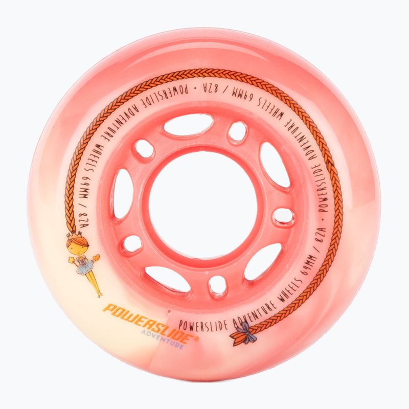 Powerslide Princess Girls Wheel 64 4-pack pink 905315 kolieska na kolieskové korčule 2