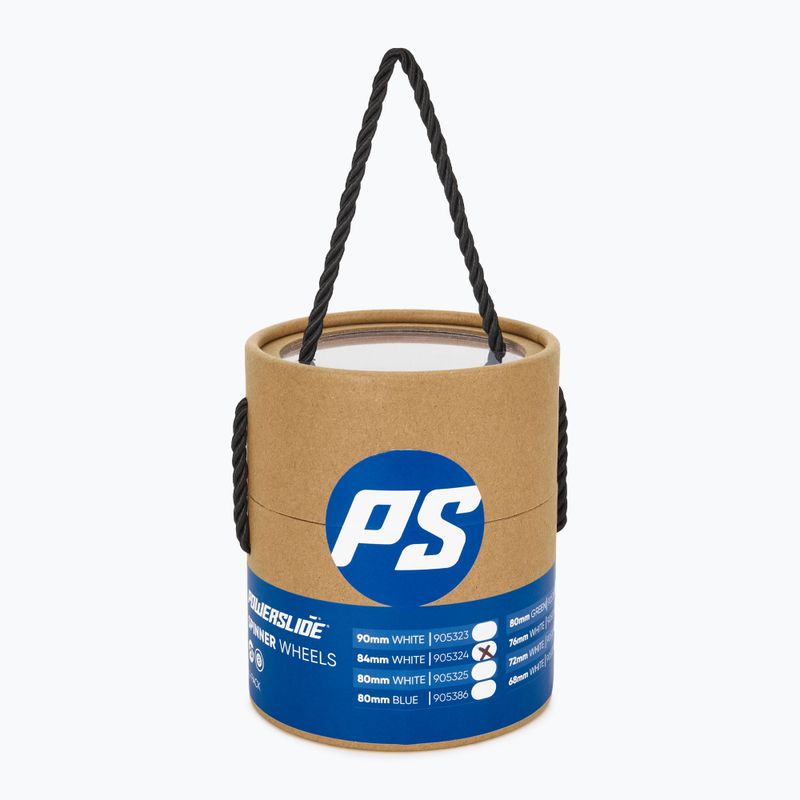 Powerslide Spinner 84mm/88A kolieska na kolieskové korčule 4 ks biele 905324