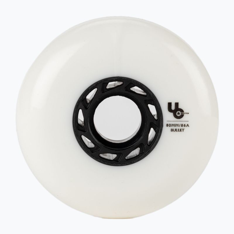 UNDERCOVER WHEELS Team Bullet Radius 80mm/86A kolieska na kolieskové korčule 4 ks biele 406179 2