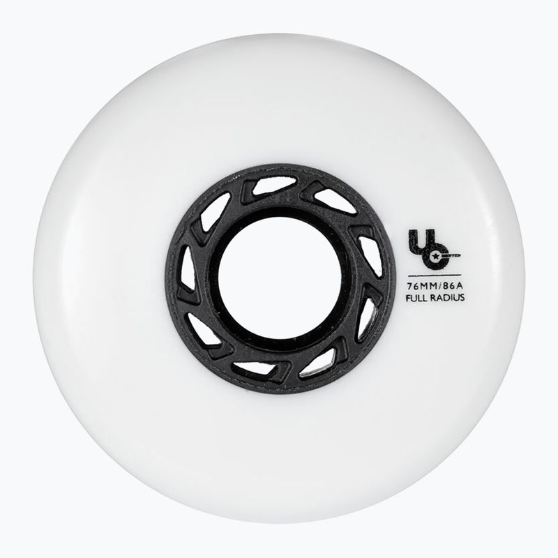 UNDERCOVER WHEELS Tímové kolieska na kolieskové korčule 76 mm/86A 4 ks biele
