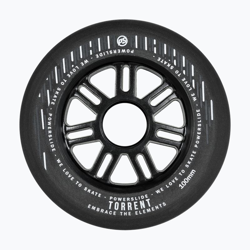 Kolieska na kolieskové korčule  Powerslide Torrent Rain 100 mm/84A 4 ks  black