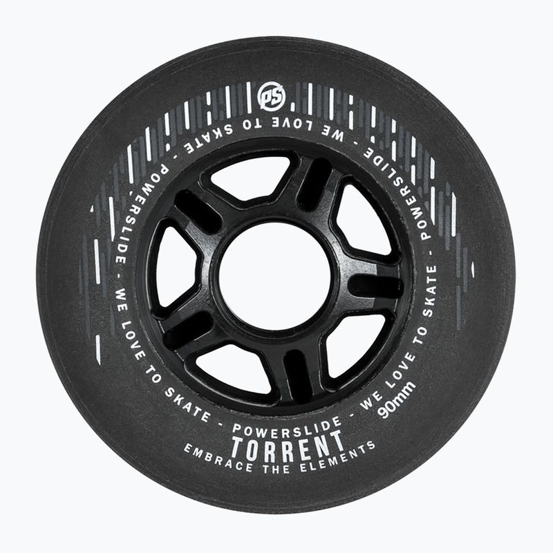 Powerslide Torrent Rain 4-Pack kolieska na kolieskové korčule čierne 905364