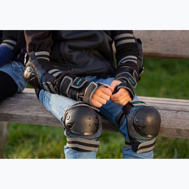 Detské kolieskové korčule s chráničmi Playlife Joker Combo Jr blue sky 11