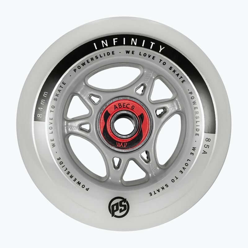 Kolieska na kolieskové korčule Powerslide Infinity 84 RTR ABEC9/Spacer 4 ks šedé