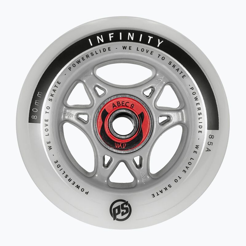 Kolieska na kolieskové korčule Powerslide Infinity 80 RTR ABEC9/Spacer  4 ks šedé
