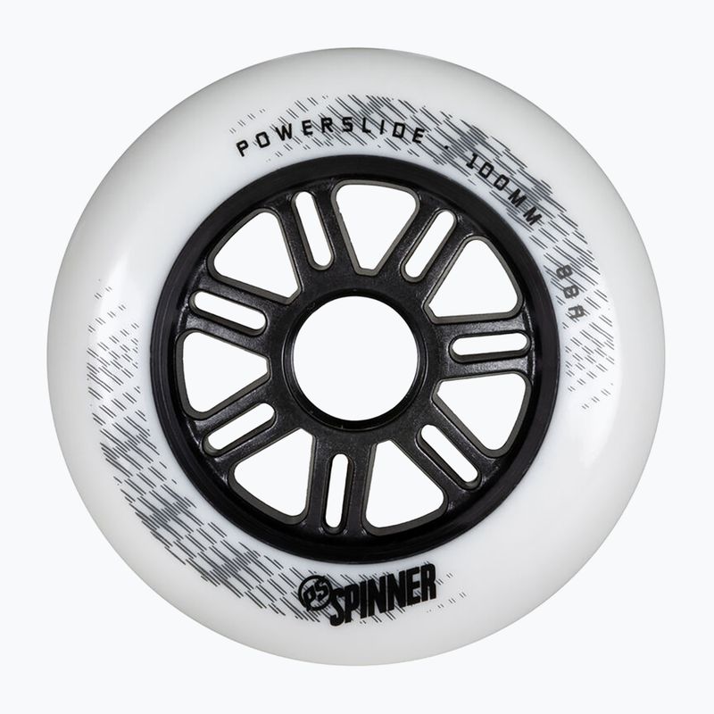 Kolieska na kolieskové korčule  Powerslide Spinner 100 mm/88A 3 ks  white