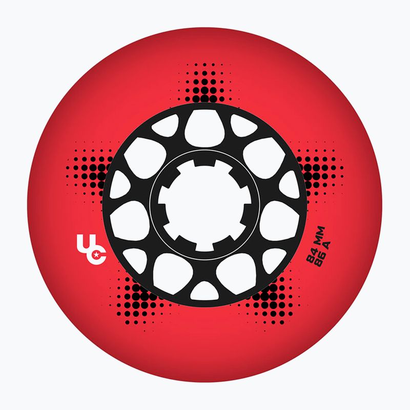 Kolieska na kolieskové korčule UNDERCOVER WHEELS Team Pro 84 mm/86A 4 pcs. red
