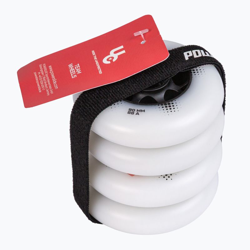 Kolieska na kolieskové korčule UNDERCOVER WHEELS Team Pro 90 mm/88A 4 pcs. white 2