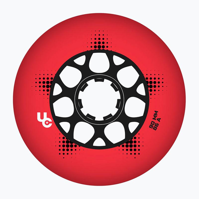 Kolieska na kolieskové korčule UNDERCOVER WHEELS Team Pro 90 mm/86A 4 pcs. red