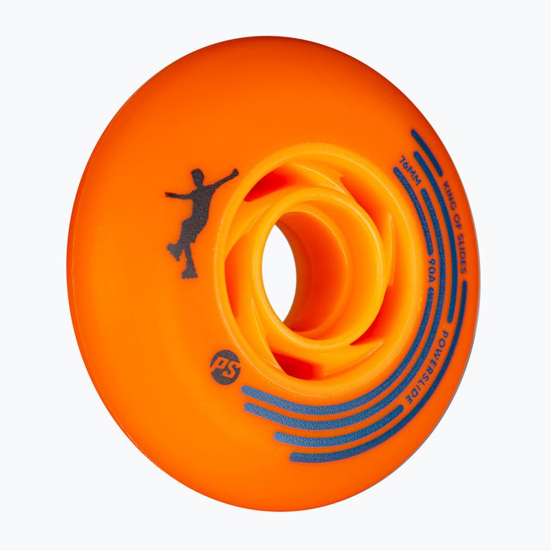 Kolieska na kolieskové korčule Powerslide King of Slides 4 pcs 76 mm/90A orange/orange 3