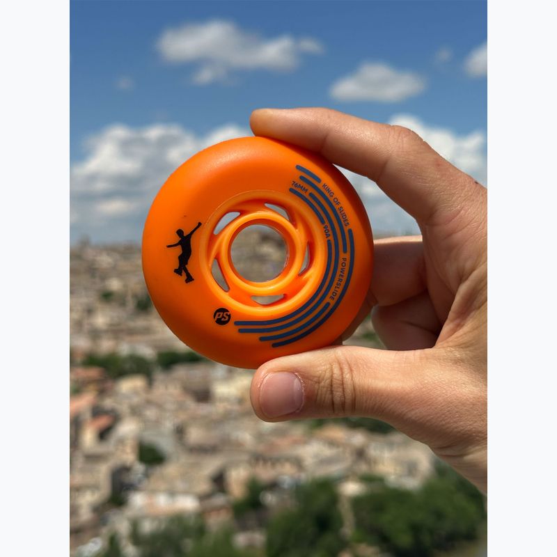 Kolieska na kolieskové korčule Powerslide King of Slides 4 pcs 76 mm/90A orange/orange 5