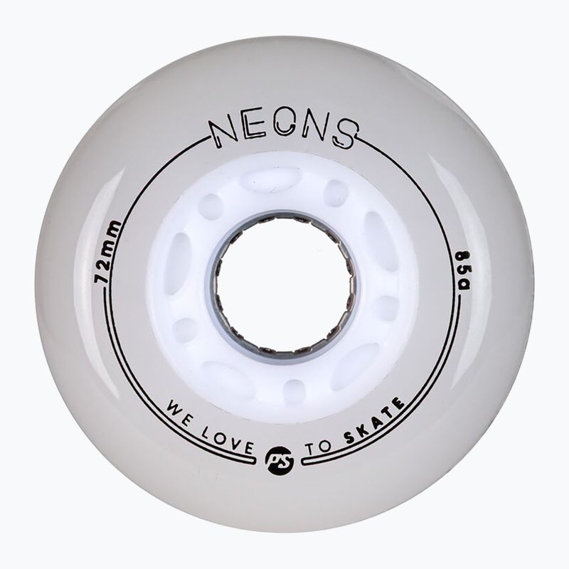 Kolieska na kolieskové korčule Powerslide Neons LED 72 mm/85A 4 pcs. white